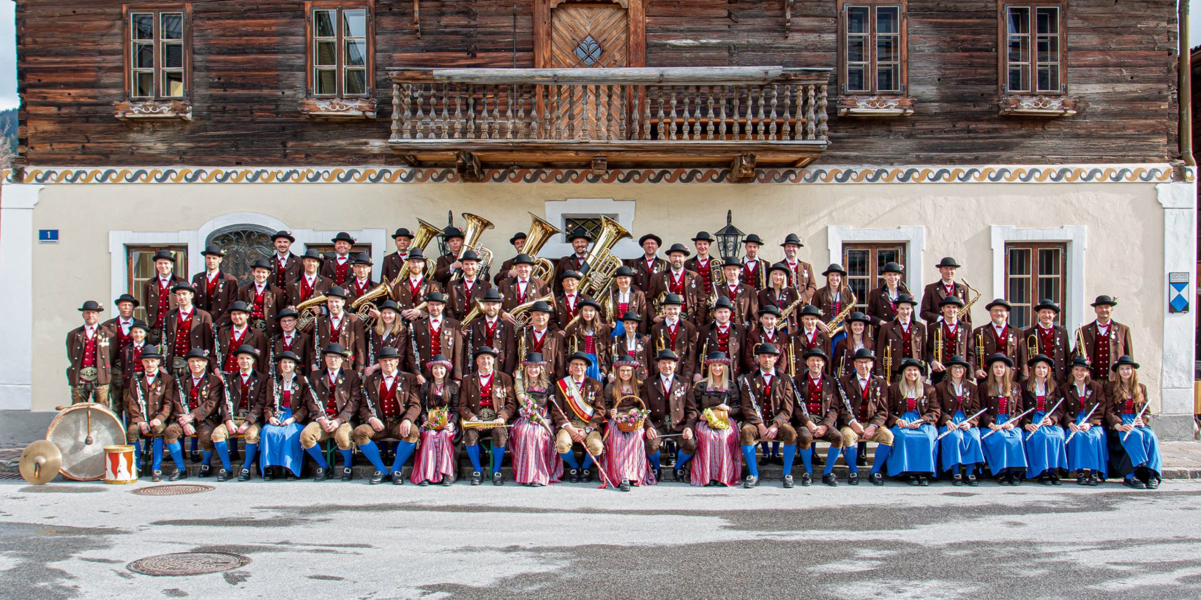 Gruppenfoto der Trachtenmusikkapelle Altenmarkt 2022